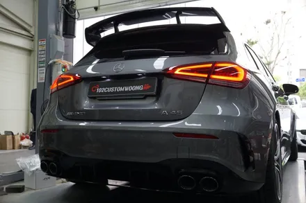신형 벤츠 A45AMG 팝콘 배기 사운드 나왔습니다!! 뜨끈 뜨끈합니다 / 서울 동작