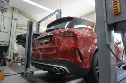 벤츠 GLE53AMG 역동적이고 파워풀합니다. 중통 엔드 배기음 작업 / 서울 동작