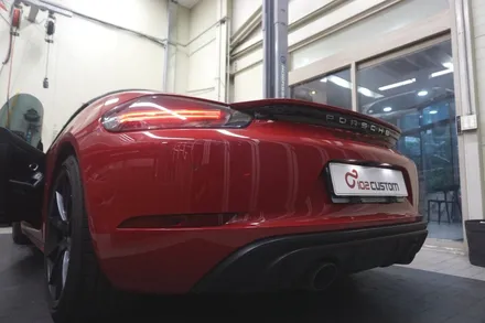 포르쉐 718 박스터 GTS 4.0 배기 튜닝 아크라포빅 , 모듈 작업으로 확실한 배기음 완성하였습니다. / 서울 동작구