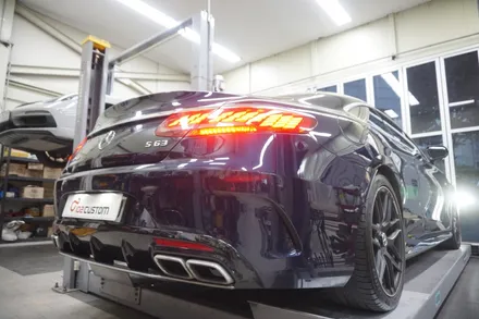 벤츠 S63AMG 쿠페 페이스리프트 배기 튜닝 아주 강력한 호랑이 배기음 완성하였습니다. / 서울 동작구