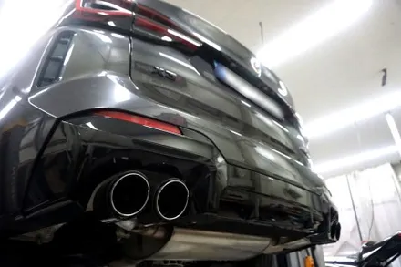 BMW X3 M40i 스포티한 배기음 튜닝 중통, 보펜 모듈, JSR 카본 머플러 팁 장착 / 서울 동작구