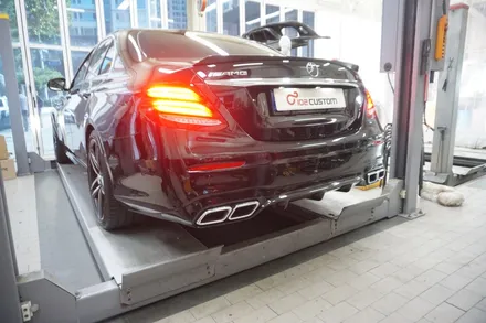 벤츠 W213 E63AMG 환상적 배기음 완성하는 작업하였습니다. / 서울 동작구
