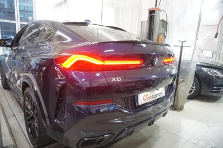 BMW X6 M60i 8기통 묵직한 배기음 튜닝 중통, ASR 가변 모듈 작업 / 서울 동작구