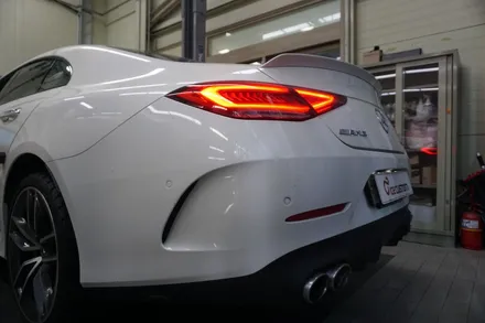 벤츠 CLS53AMG 배기 튜닝 중후하고 고급스러운 버블 팝콘 배기음 완성하였습니다. / 서울 동작구