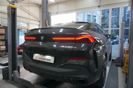 BMW X6 M60i V8 확실한 배기음 꺼내기 중통, 모듈 작업기! / 서울 동작구