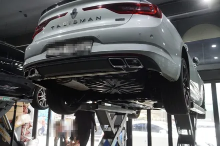 SM6 배기튜닝 구조변경 필요없는 순정형 듀얼배기 AMG 스타일 사각 머플러 팁 적용 / 서울 동작