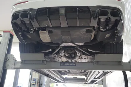 벤츠 W213 E63AMG 브라부스 카본 디퓨져, 브라부스 배기 시스템 적용 / 서울 동작