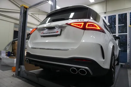 벤츠 GLE53AMG, 존재의 가치를 확실하게 완성하는 배기음 튜닝! 중통 작업 / 서울 동작