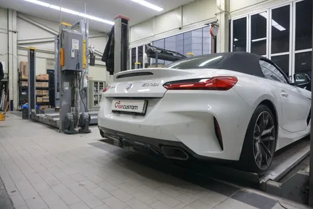 BMW Z4 M40i 배기 튜닝 환상적 팝콘을 심어 드렸습니다! 중통 엔드 보펜 모듈 작업 / 서울 동작구