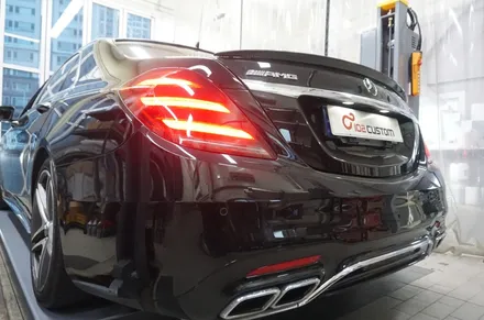벤츠 S63AMG 배기음 튜닝 중통 엔드 작업으로 V8 호랑이 제대로 세팅하였습니다. / 서울 동작구
