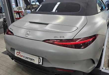 벤츠 SL 63 AMG 배기 튜닝 중통, 가변 모듈 작업으로 V8 호랑이 사운드 완성하기! / 서울 동작