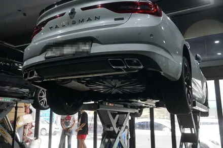 SM6 배기튜닝 구조변경 필요없는 순정형 듀얼배기 AMG 스타일 사각 머플러 팁 적용 / 서울 동작