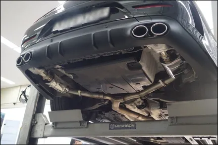 벤츠 C257 CLS450 풀 세팅했습니다! 53AMG 스타일 디퓨져 머플러 팁, 카본 스포일러, 가변 배기 세팅 완료 / 서울 동작