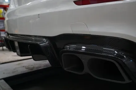 벤츠 W213 E63AMG 브라부스 카본 디퓨져, 브라부스 배기 시스템 적용 / 서울 동작