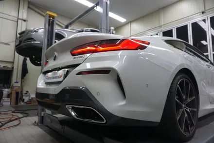 BMW 840i 환상 팝콘 배기 튜닝 중통 앤드 가변 배기 시스템 적용 / 서울 동작