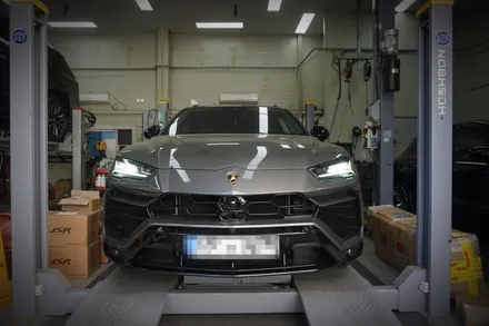 람보르기니 우루스 V8 황소 배기 튜닝 아크라포빅 머플러 ＆ 모듈 작업 진행하였습니다. / 서울 동작구