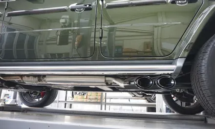 벤츠 W464 G63AMG V8 호랑이 배기 튜닝 구조변경 필요 없는 브릴란테 가변 배기 작업 진행하였습니다. / 서울 동작구
