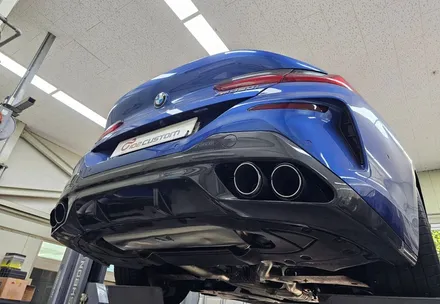 BMW M850i 배기 튜닝, 브릴란테 가변 배기 카본 듀얼 머플러 팁 장착 / 서울 동작