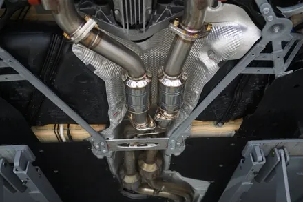 BMW F83 M4 컨버터블 배기음 상승 중통 소음기 교체 순정가변 온오프 장치 BMS 모듈 세팅~! / 서울 동작