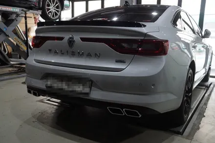 SM6 배기튜닝 구조변경 필요없는 순정형 듀얼배기 AMG 스타일 사각 머플러 팁 적용 / 서울 동작