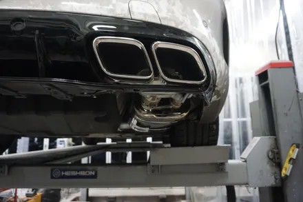 벤츠 C43AMG 카브리올레 퍼포먼스 디퓨져 머플러 팁 가변 배기 튜닝 세팅하기! / 서울 동작