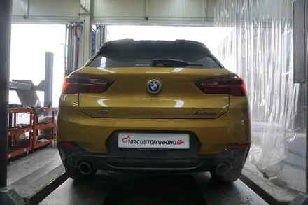 BMW X2 M35i 배기 튜닝 20% 팝콘 튜닝 중통 작업기 / 서울 동작
