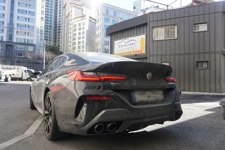 BMW M850i 배기 튜닝 2-30% 사운드 증폭 중통 ＆ 보펜 모듈 JSR 103파이 카본 머플러 팁 작업 / 서울 동작