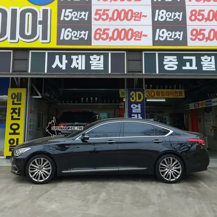 제네시스 G80 19인치 순정휠복원후기 (전주휠복원수리도장기스복원) / 전주시 덕진구