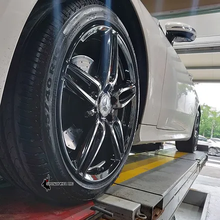 휠복원 후기:)벤츠 E220D AMG 19인치 순정 블랙크롬/전주휠타이어 전주타이어 전주휠복원 / 전주시 덕진구