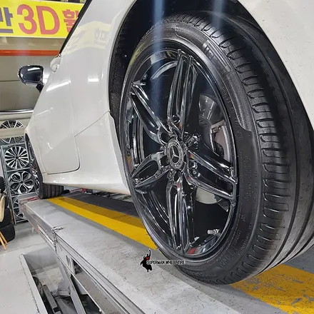 휠복원 후기:)벤츠 E220D AMG 19인치 순정 블랙크롬/전주휠타이어 전주타이어 전주휠복원 / 전주시 덕진구