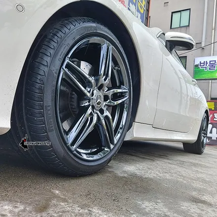 휠복원 후기:)벤츠 E220D AMG 19인치 순정 블랙크롬/전주휠타이어 전주타이어 전주휠복원 / 전주시 덕진구