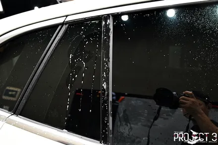 벤츠 EQE SUV 500 폴라 화이트 주차시 중요한 부분 PPF 시공(BENZ EQE SUV) / 수원 팔달