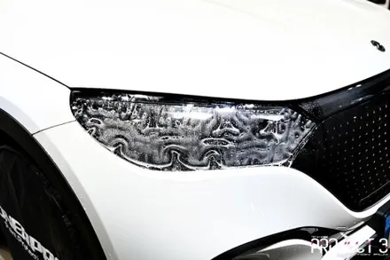 벤츠 EQE SUV 500 폴라 화이트 주차시 중요한 부분 PPF 시공(BENZ EQE SUV) / 수원 팔달