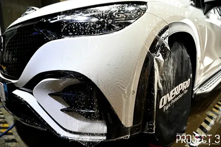 벤츠 EQE SUV 500 폴라 화이트 주차시 중요한 부분 PPF 시공(BENZ EQE SUV) / 수원 팔달