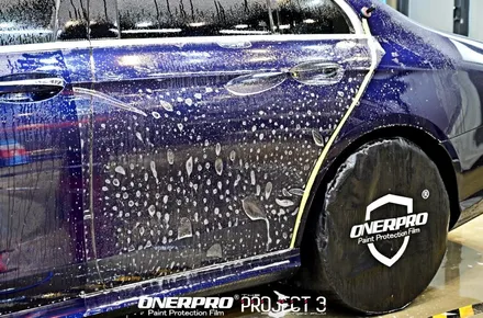 벤츠 E300 브릴리언트 블루 인증 중고차 전체PPF 가 부담스럽다면, 딱 필요한부분만~~ 부천PPF / 수원 팔달