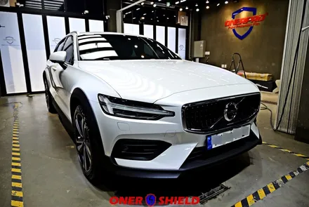 볼보 V60 크리스탈 화이트 메탈릭 신차 구입 후 차량 관리하기 편한 시공 / 수원 팔달