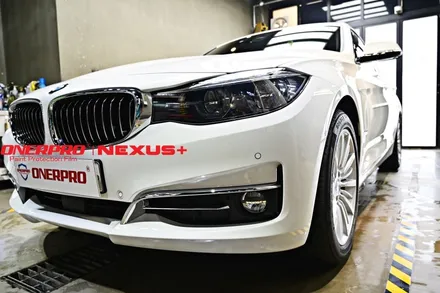 부천PPF BMW 3GT 알파인 화이트 오너프로 NEXUSMAX 프론트패키지PPF와 오너쉴드 글로스 세라믹코팅으로 신차 보호 / 수원 팔달