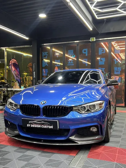 BMW 428i 안개등 포인트랩핑 택랩 블랙유광 랩핑 - [구미랩핑/대구랩핑/경북랩핑/sy디자인커스텀] / 구미시 선기동