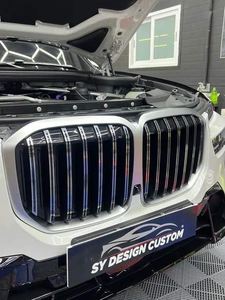 BMW X7 전체 크롬 죽이기 포인트 랩핑 크롬 딜리트 택랩 고광택 블랙유광 부분 랩핑- [구미랩핑/대구랩핑/경북랩핑/sy디자인커스텀] / 구미시 선기동