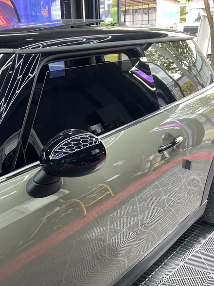 BMW 미니쿠퍼 S 도어캐치, 주유구 부분 랩핑 택랩 블랙유광 포인트랩핑 - [구미랩핑/대구랩핑/경북랩핑/sy디자인커스텀] / 구미시 선기동