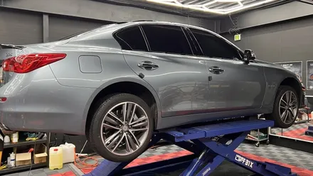 닛산 인피니티 Q50S 전체 크롬 죽이기 포인트 랩핑 크롬 딜리트 택랩 고광택 블랙유광 부분랩핑- [구미랩핑/대구랩핑/경북랩핑/sy디자인커스텀] / 구미시 선기동