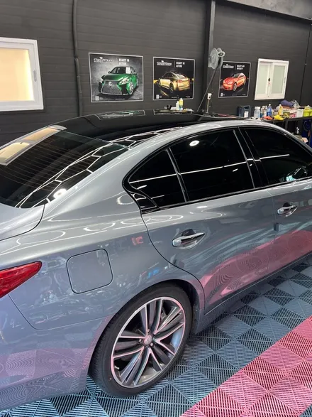 닛산 인피니티 Q50S 전체 크롬 죽이기 포인트 랩핑 크롬 딜리트 택랩 고광택 블랙유광 부분랩핑- [구미랩핑/대구랩핑/경북랩핑/sy디자인커스텀] / 구미시 선기동