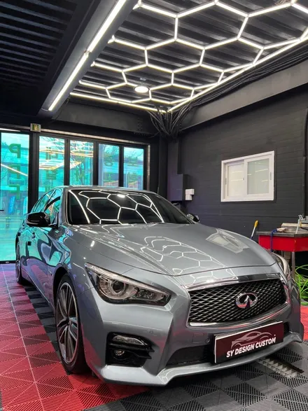 닛산 인피니티 Q50S 전체 크롬 죽이기 포인트 랩핑 크롬 딜리트 택랩 고광택 블랙유광 부분랩핑- [구미랩핑/대구랩핑/경북랩핑/sy디자인커스텀] / 구미시 선기동