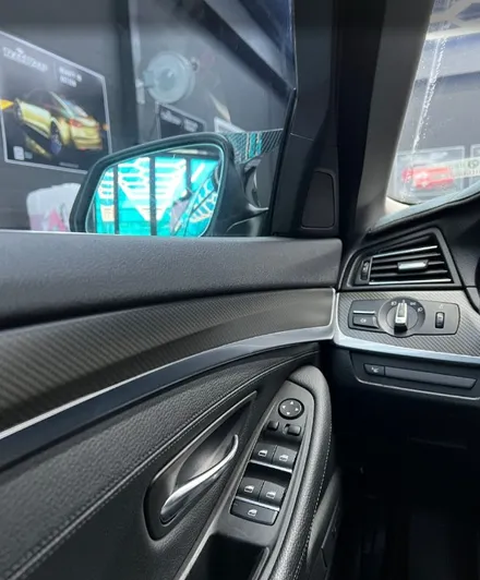 BMW 520d 실내 무광카본 랩핑 sott 스텔스카본 매트카본 실내랩핑 - [구미랩핑/대구랩핑/sy디자인커스텀] / 구미시 선기동