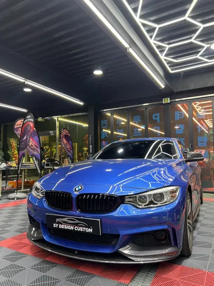 BMW 428i 안개등 포인트랩핑 택랩 블랙유광 랩핑 - [구미랩핑/대구랩핑/경북랩핑/sy디자인커스텀] / 구미시 선기동
