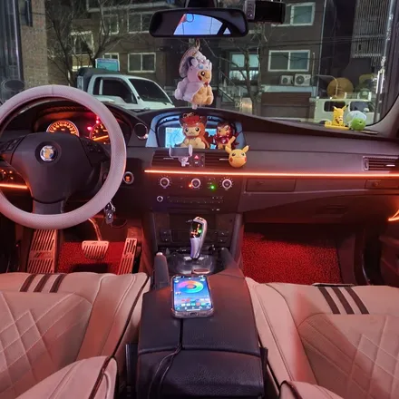 BMW E바디 E60 5시리즈 528I 520D 520I 530D 530I M스포츠 실내 엠비언트 무드등 풋등 방음 고속주행 풍절음 차단 엔진소음 서울 광진구 카디자인 / 광진구, 성수, 송파, 동대문