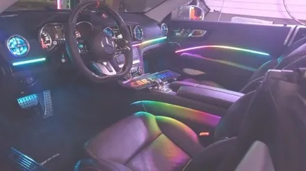 서울 광진구에서 벤츠SL 63AMG R172 비노출과 매립 엠비언트 후방 블랙박스 예시설명 / 광진구, 성수, 송파, 동대문