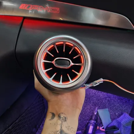 벤츠 C63 AMG 쿠페, 벤풍구 송풍구LED 벤츠송풍구 스피커부메스터 스피커LED 엠비언트 풋등 순정연동, 서울 광진구 카디자인 입고!! / 광진구, 성수, 송파, 동대문