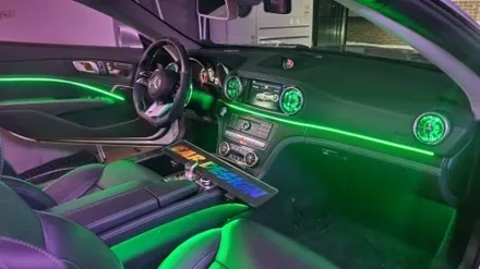 서울 광진구에서 벤츠SL 63AMG R172 비노출과 매립 엠비언트 후방 블랙박스 예시설명 / 광진구, 성수, 송파, 동대문