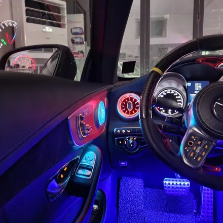 벤츠 C63 AMG 쿠페, 벤풍구 송풍구LED 벤츠송풍구 스피커부메스터 스피커LED 엠비언트 풋등 순정연동, 서울 광진구 카디자인 입고!! / 광진구, 성수, 송파, 동대문